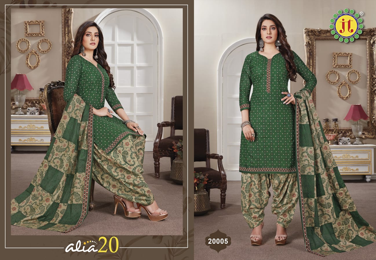 Jt Alia 20 Casual Daily Wear Printed Cotton Dress Material Collection